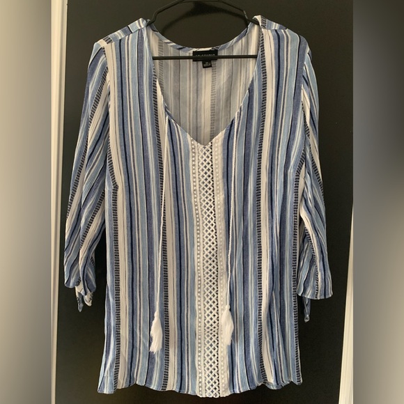 Blue & white stripe top - Picture 1 of 5